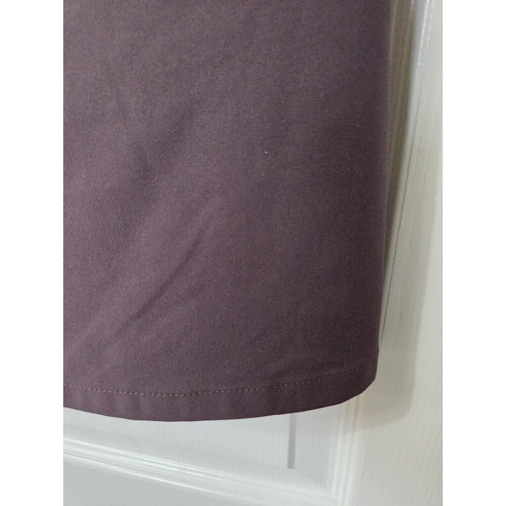 QOR Raisin Brown Asymmetrical Neckline 3/4 Sleeve Knee Length Dress NWT, Small - Picture 9 of 15